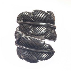 Trilbal Inspired Sterling Silver Feather Wrap Ring Alberto Juan